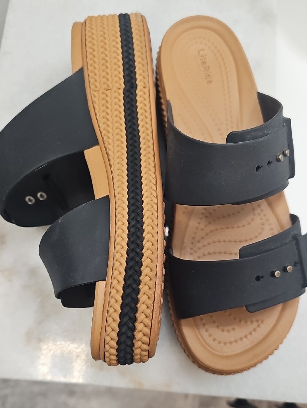 Crocs Brooklyn Buckle Low Wedges - Picture 3 of 4